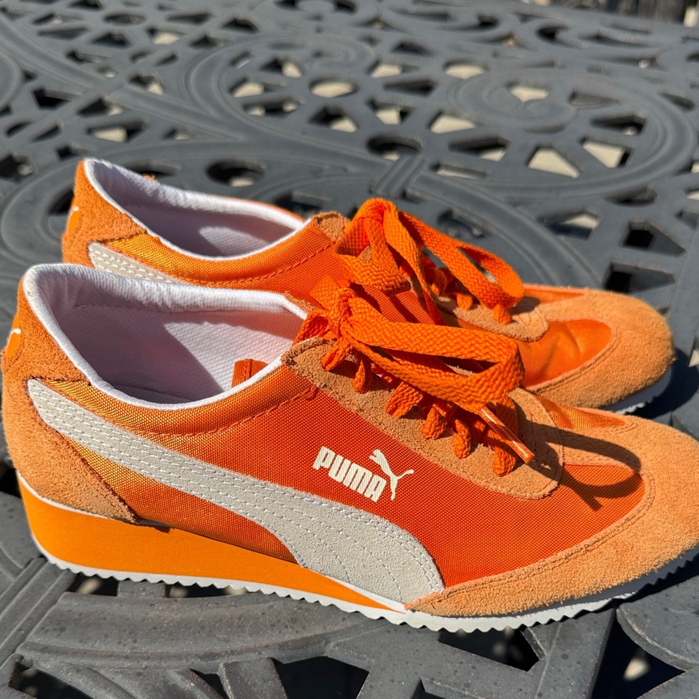 Puma Bright Orange Athletic Shoes